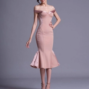 Off The Shoulder Mermaid Maxi Dress Velvet Satin Splicing Bodycon Elegant Party Evening Gown For Women