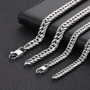 Stainless Steel Curb Chain Necklace Miami Cuban Link Polished Silver Color Fashion Jewelry For Men Women Trendy