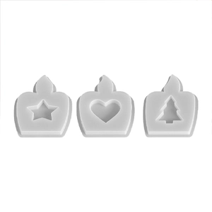 Crown shaped silicone molds set with star heart and Christmas tree hollow patterns