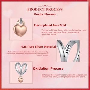 Detailed macro view of 925 sterling silver heart pendant with Family engraving