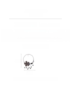Dimensions détaillées du collier à franges fleuries avec strass bruns et verre