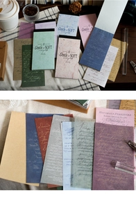 Detail of vintage Gentle & SOFT decorative papers with texture and handwriting prints