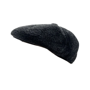 Winter wool newsboy cap for elderly men with ear protection and warm felt texture