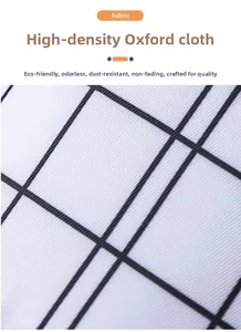 Detailed close-up of high-density Oxford cloth with a black and white checkered pattern