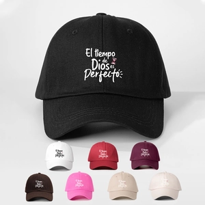 Casquette De Baseball Citation Espagnole El Tiempo De Dios Es Perfecto Sablier Imprimé Polyester Réglable Chapeau Soleil