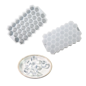 Moule à glaçons alvéolé en silicone à 37 cases pour whisky avec bacs hexagonaux