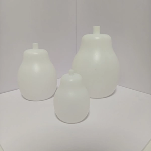 Three-piece frosted white pear-shaped LED Santa Claus covers for Christmas tree DIY decor