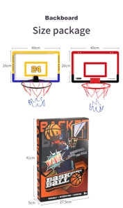 Detailansicht Mini-Basketball-Backboard-Set mit Netz und Geschenkverpackung