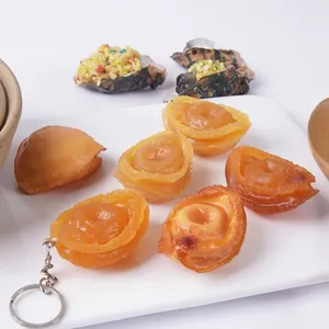 Realistic Simulated Abalone PVC Keychain Food Model Prop Seafood Decor Novelty Accessory