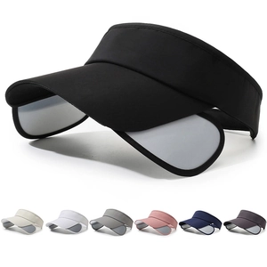 Outdoor Sun Visor Hat Polyester Quick Dry Breathable Retractable Brim Adjustable UV Protection Sporty Casual Sunshade Cap