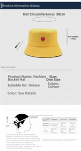 Size guide for women's sun hat featuring 58cm circumference and measurement instructions