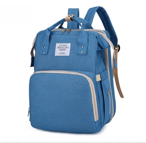 Blauer multifunktionaler Windelrucksack mit großem Fassungsvermögen für Reisen und Alltag