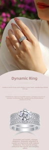Detail showing high-quality Moissanite three-piece stacked ring set in S925 sterling silver