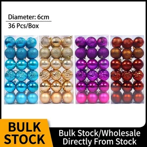 Shatterproof Plastic Christmas Ball Ornaments Set For Xmas Tree Decorations Electroplated Matte Shiny Glitter Baubles Hanging Festive Party Home Decor