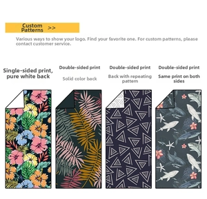 Detailed comparison of single and double-sided printing options for quick-dry beach towels