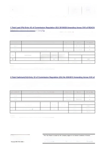 Quality test report showing lead and cadmium safety compliance for bar necklace