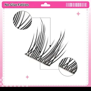 Self-adhesive false eyelashes with a glue-free band for easy natural application