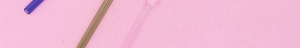 Detailed view of 10mm glass straws in purple, green, and clear colors on pink backdrop