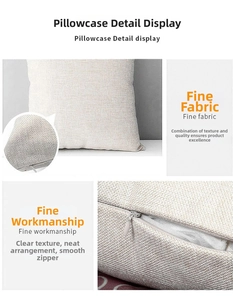 Detail of linen pillowcase showing invisible zipper and durable fabric texture