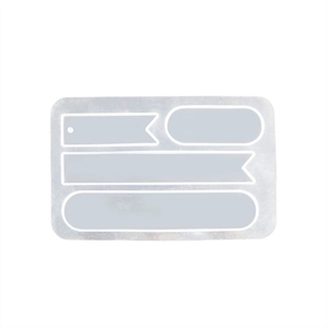 Translucent silicone mold with four geometric shapes for DIY resin bookmarks and tags