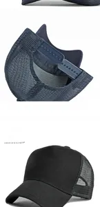 Detail van de verstelbare snapback-sluiting en ademend mesh van de baseballpet