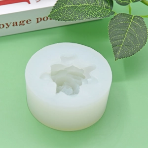 White flower shaped silicone mold for DIY peony rose soap and candle making
