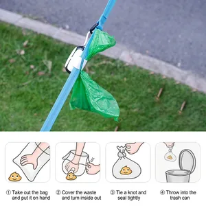 Distributeur de sacs pour déjections canines avec mousqueton et sacs de nettoyage