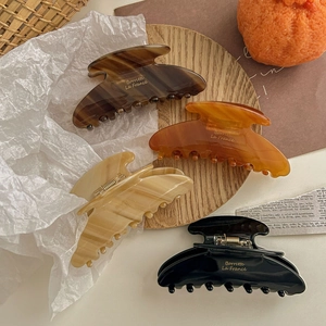 Large Acetate Hair Claw Clips French Style Tortoise Shell Shark Clip Non Slip Elegant Hair Accessories For Women
