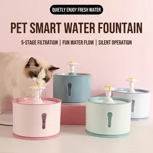 Automatic Cat Water Fountain Stainless Steel Ultra Quiet Pet Drinking Dispenser Filtered Water Fountain With LED Light