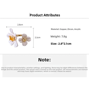 Detailed specs of floral open ring with dimensions 2.8x2.1cm and 7.8g copper weight
