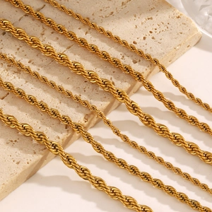 Mode Trendy Roestvrij Staal Eenvoudige Gevlochten Ketting Persoonlijkheid Hiphop Niche Veelzijdige Sleutelbeenketting Voor Dames
