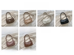 Available in dark brown, khaki, white, black, bean paste, and light brown faux leather