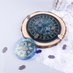 Nordic Rune Silicone Mold Viking Compass Resin Casting DIY Epoxy Craft For Coaster Divination Board