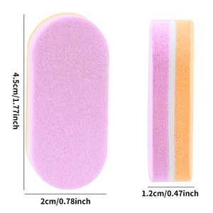 Vue détaillée d'un bloc polissoir à ongles 3 couches grain 120 avec dimensions