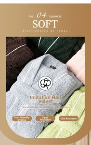Detail of plush microfiber fabric texture showing soft warmth for winter bathrobes