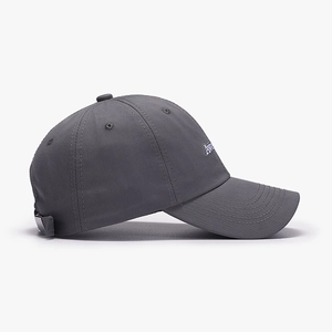 Dark gray baseball cap with white AWESOME embroidery and adjustable metal buckle