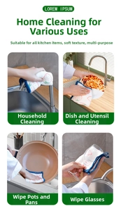 Absorbent strawberry print kitchen cloth cleaning dishes, faucets and glassware