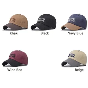 Embroidered cotton baseball caps in multiple colors featuring street style New York design