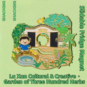 Zinc Alloy Metal Enamel Refrigerator Magnet Cultural Creative Sliding Souvenir Magnetic Decor For Kitchen Home