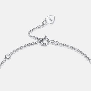 Lussuoso bracciale in argento 925 e agata muschiata con ciondolo a cuore e chiusura