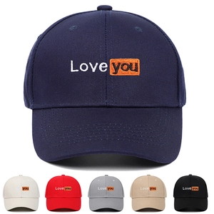 Casquette De Baseball Broderie Love You Coton Réglable Pare-Soleil Sport De Plein Air Décontracté Pour Hommes Femmes