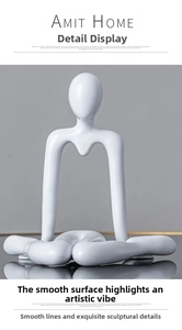 Close-up of modern abstract white sculpture with polished finish and sleek flowing lines