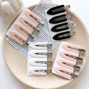 Seamless Hair Clips Plastic Metal No Crease Makeup Styling Duckbill Hairpins For Women