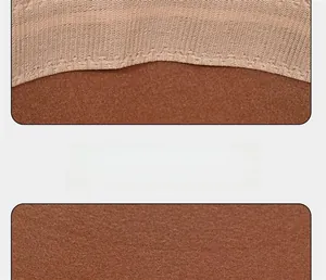 Detail showing inner sweatband and breathable texture of the brown wool felt fedora hat