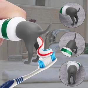 Tappo Per Dentifricio Culo Di Cane Divertente TPR Novità Accessorio Da Bagno Spremiagrumi Regalo Scherzoso