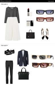 Fashionable small square sunglasses styled with luxury apparel and modern accessories