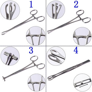 Pinze per Piercing Professionali in Acciaio Inossidabile Pinzetta Autobloccante Strumenti per Gioielli per Piercing per Orecchio Naso Lingua Setto