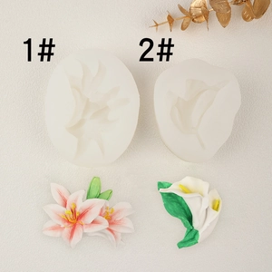 Lily Calla Lily Shape Silicone Mold Flexible For Fondant Cake Decorating Aromatherapy Candle Making Resin DIY Crafting Tools