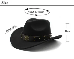 Guide des tailles détaillé pour chapeau de cowboy avec tour de tête de 57-58cm et bords