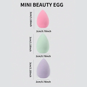 Mini teardrop beauty sponges set with size 3cm by 2cm for detailed makeup application
